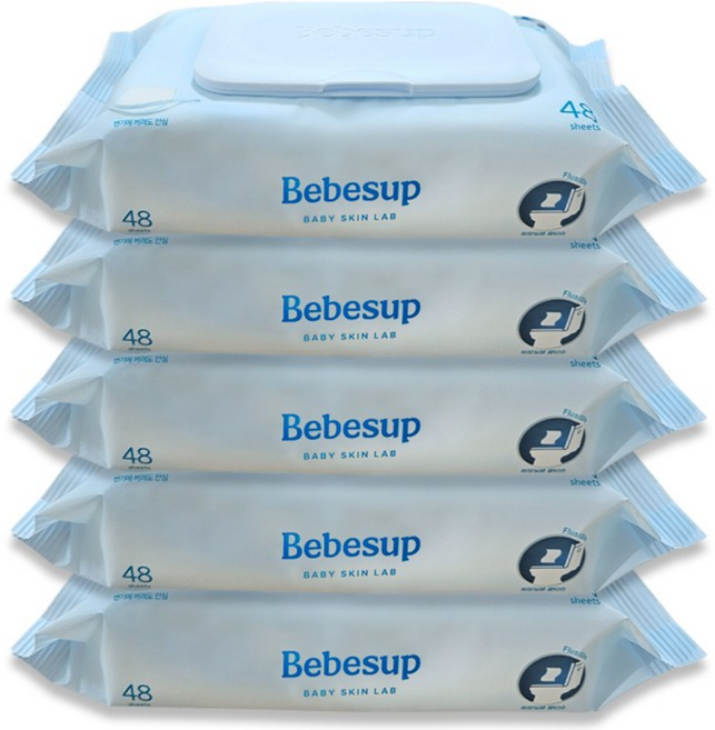 베베숲 비데티슈 캡형, 48매, 5개