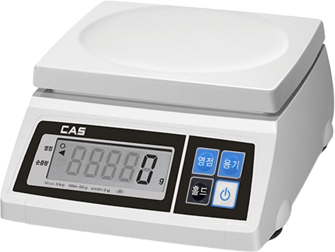 카스 단순중량 전자저울 SW-1S PLUS, 5kg, 혼합색상, SW-1S PLUS 5kg (2g)