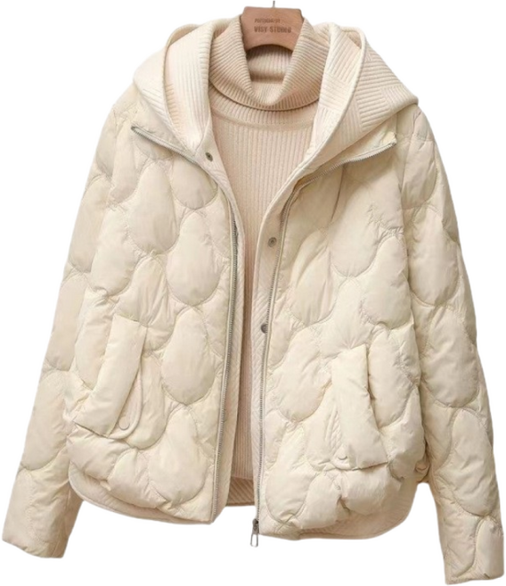 1+1 SUNNEER 여성 후드 누빔 경량 숏 패딩 자켓 데일리 웰론 패딩 점퍼 겨울 아우터 루즈핏 퀄팅 숏패딩 점퍼 3COLOR