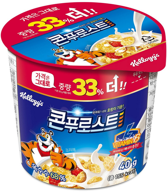 콘푸로스트 컵 시리얼, 40g, 4개