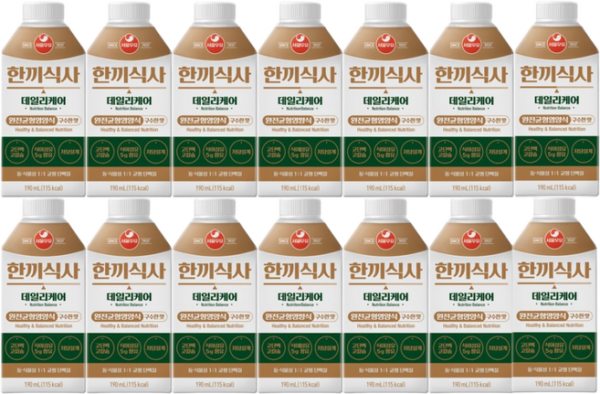 4위 - 서울우유 한끼식사 데일리케어 구수한 맛, 14개, 190ml