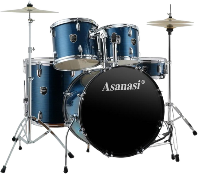 이스턴 코리아 드럼 세트 입문용 연습용 버스킹 추천, 5기통 2심벌 (브러쉬드 블루), 1개