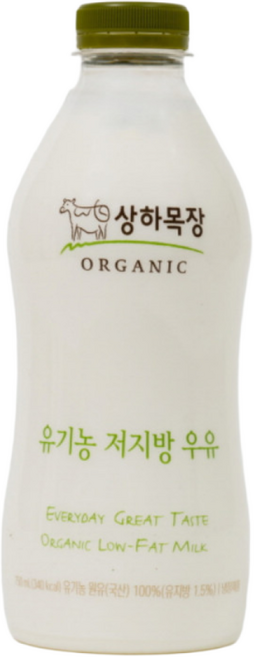 유기농 저지방 우유 캠핑야그, 750ml