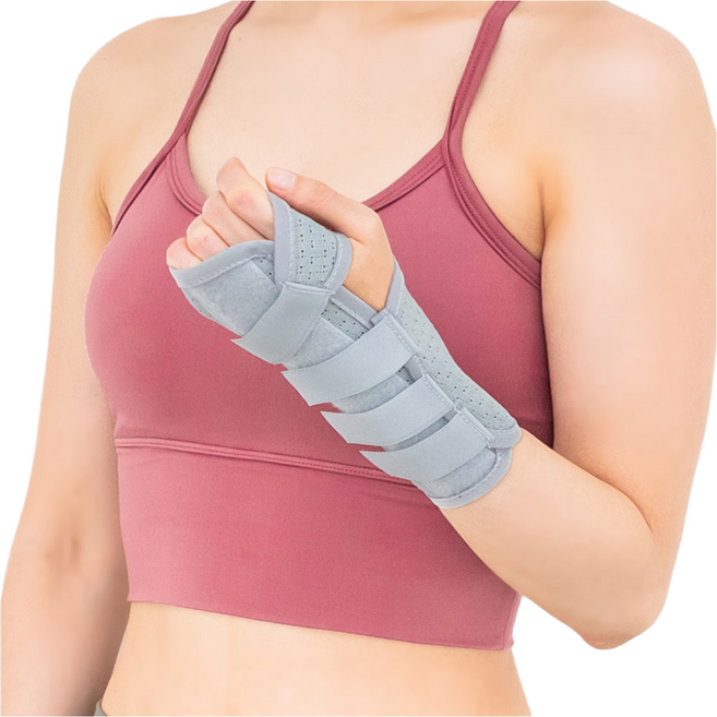 그레이 홀밴드 손목보호대 구부러지지 않게해주는 보호대, 좌측손목, 1개