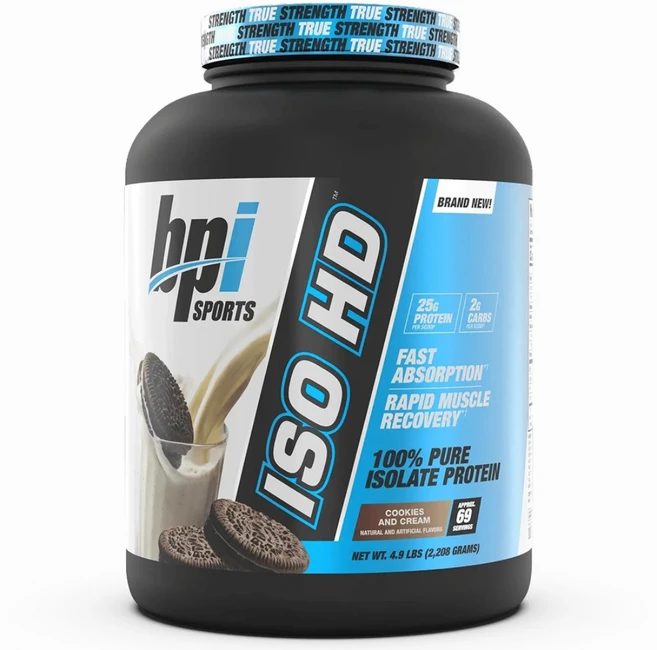 BPI스포츠 ISO HD 퓨어 아이솔레이트 프로틴 (쿠키 앤 크림 맛) 2 208g, 2.208kg, 1개 - 쿠팡