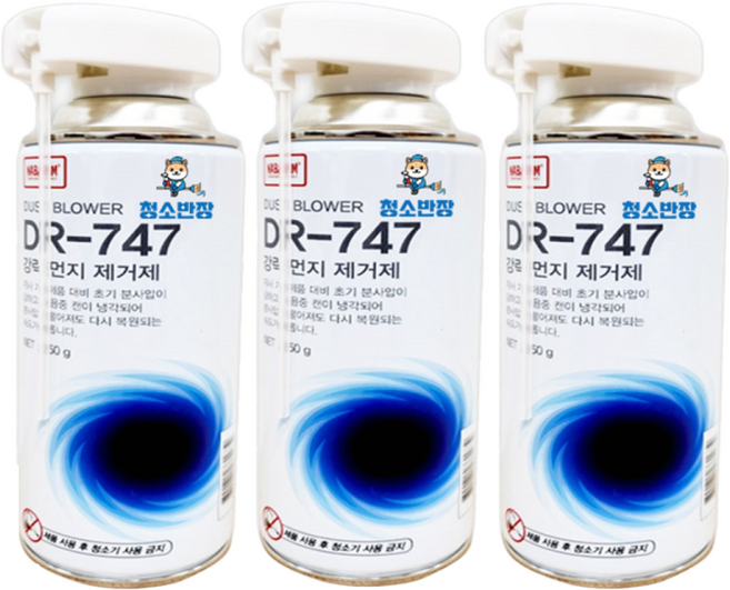 청소반장 다용도 PC 먼지 제거제, 3개