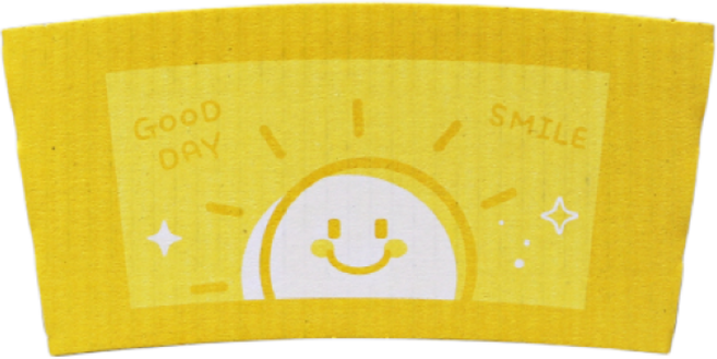 포담팩 카페테이크아웃 종이컵홀더 92파이 98파이 멀티홀더 옐로우 햇살, 1개, 1000개