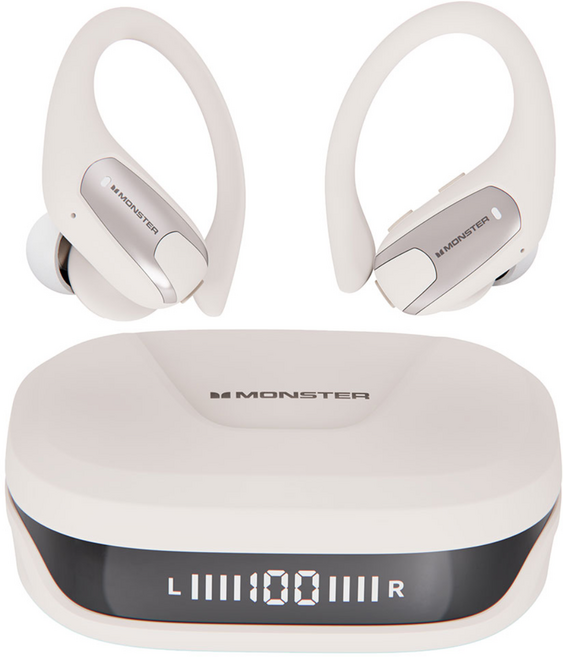 MonsterX05 귀걸이형 인이어 무선 블루투스 이어폰 오픈형 디자인 HiFi 고음질 블루투스 5.4 마이크 내장, 피부색