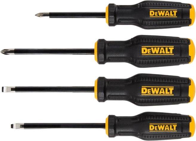 공구지기 디월트 스크류드라이버 4 PCS 세트 십자 일자 드라이버 DWHT65101, 1개