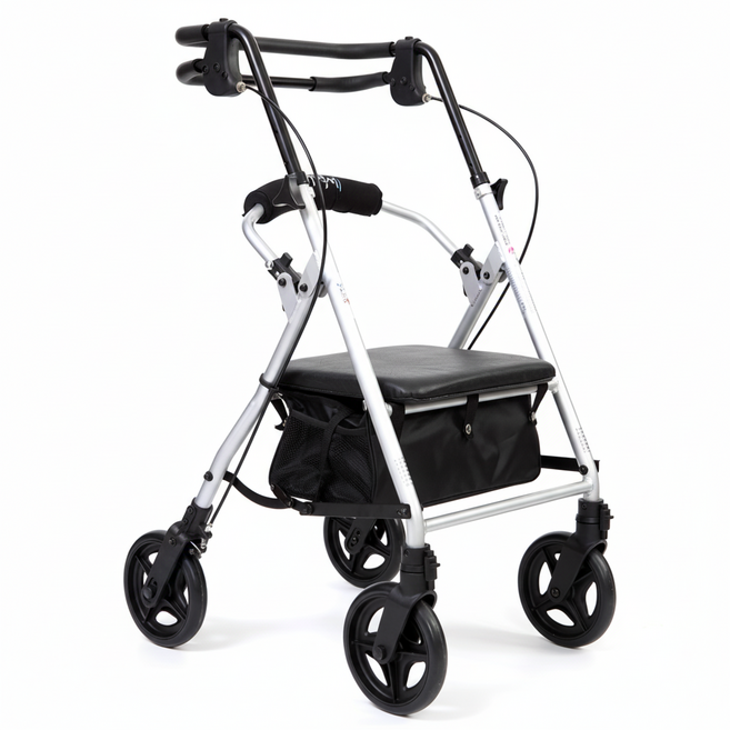 실버백세 DH-365 보행보조차 효도 노인 할머니 유모차 실버카 블랙, 1개