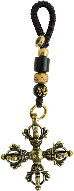 황동 금강저 불교 액막이 부적 키링 키홀더 열쇠 고리 삼재, 1개, 단품