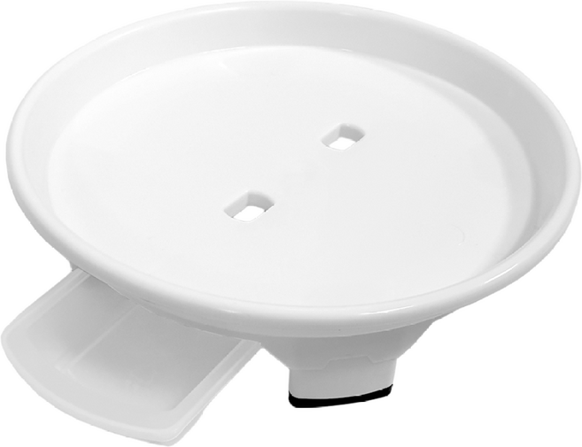 마이플랜트 고정식 원형 화분받침대, 화이트, 1개