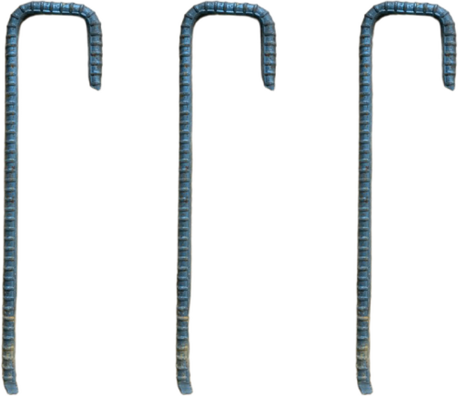 야자매트고정핀 ㄷ자형 철근핀 지름1cm 50 x50 x250 총길이35cm 코아네트고정 야자수매트고정, 철근, 1개