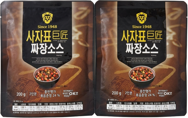 [5주년행사] 사자표거장 짜장소스 4+4 16인분, 8개, 200g