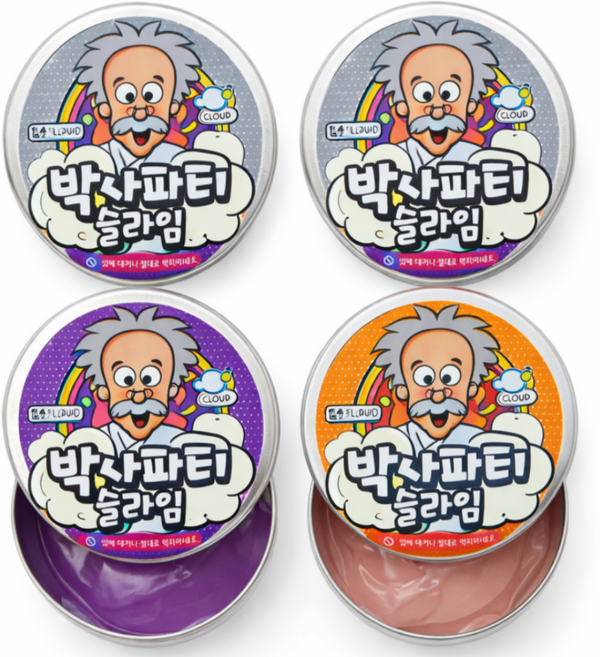 씨에이지몰 박사 퍼티 슬라임 4개세트, 1세트, 54g, 1번
