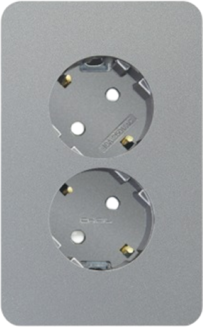 제일전기 디아트 실버 매입 2구 콘센트, 1개