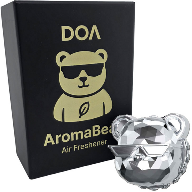 도아 아로마베어 고급 차량용 방향제 디퓨저 자동차 국내생산, 1개, 크롬실버 x 레몬라임