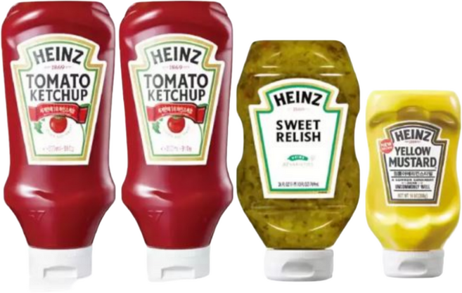 하인즈케찹 910g 2 + 스위트 랠리쉬 855g + 머스타드 396g, 1개