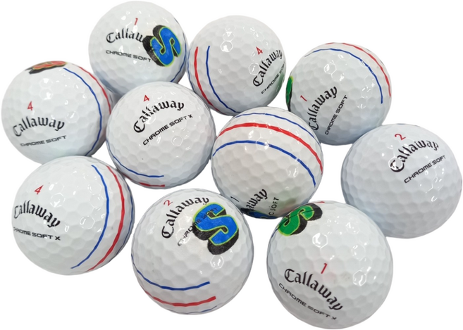 (코어70) 캘러웨이 트리플트랙 로스트볼 A급 10개 물세척 비재생볼 + 사은품 골프롱티 증정(그로스 제외), 화이트, 1개, 10개입