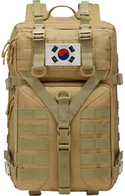 GP신형 전술가방 45L 대용량백팩 밀리터리 군인 군용 군대 전술 공군 로카가방 등산가방, 베이지