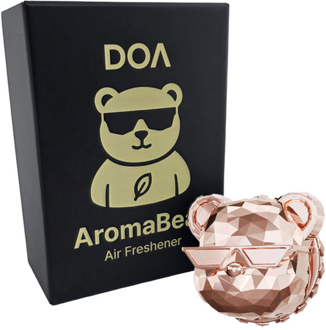 도아 아로마베어 고급 차량용 방향제 디퓨저 자동차 국내생산, 1개, 로즈골드 x 화이트머스크