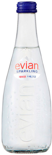 에비앙 스파클링 글라스 탄산수, 330ml, 20개