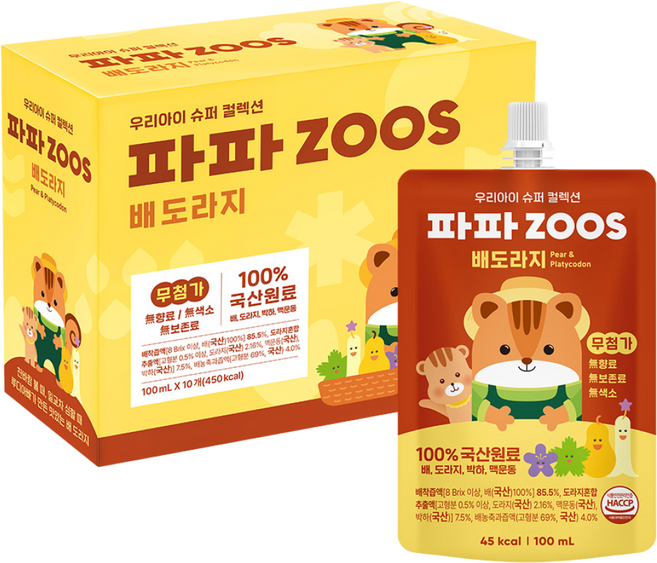 프레쉬벨 파파주스 배 도라지 100ml 40팩, 40포, 혼합맛(배/도라지)