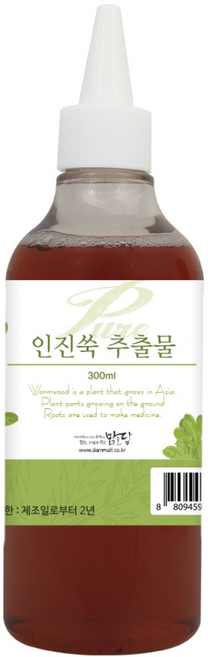 맑을담 인진쑥 추출물 퓨어 300ml, 혼합색상, 1개