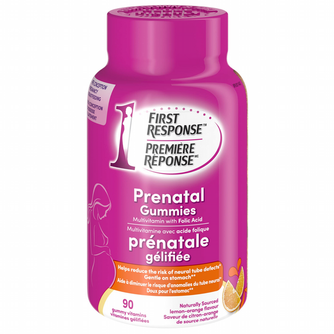 [First Response] 엽산 함유 산전 종합 비타민 90구미 x 1개 캐나다 내수용 건강식품 베스트셀러, 90정