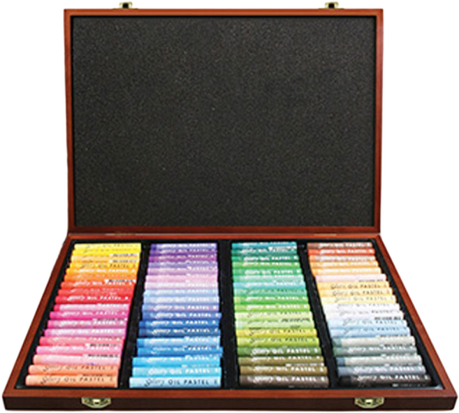 문교 프리미엄 소프트오일파스텔 우드 MOPV-72W, 72색, 1개