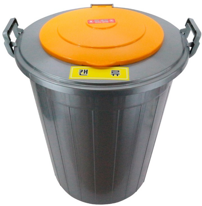 월드그린 프리미엄 만능 용기 (청통 분리수거함 대형 쓰레기통 휴지통 다용도 통), 옐로우