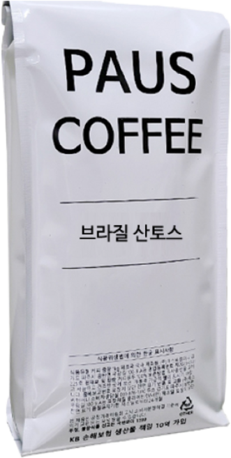 파우스커피 브라질 산토스 내츄럴 원두커피, 1개, 1kg, 홀빈(분쇄안함)