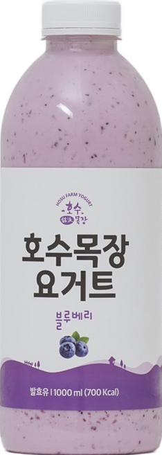 농후발효유 호수목장 수제 블루베리 요거트 무첨가 요구르트, 1통, 1L, 1개
