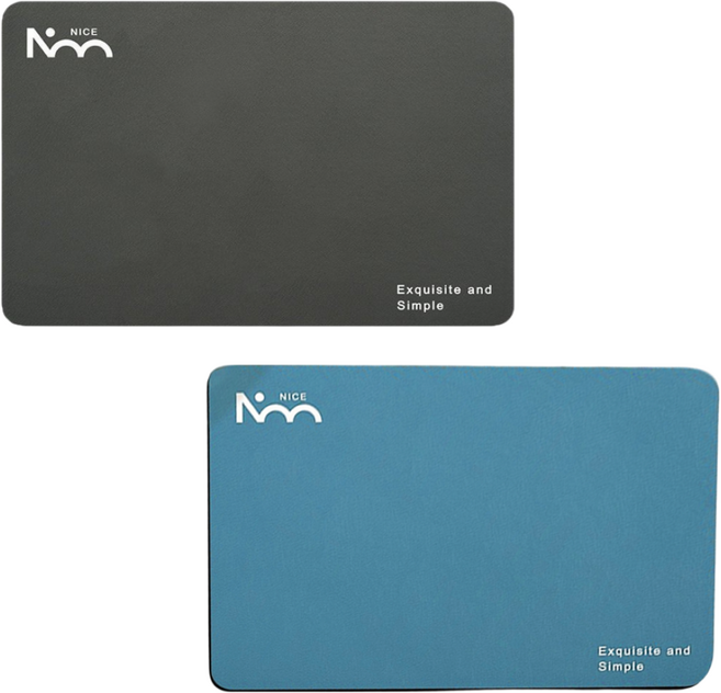 GreenBucket 빨아쓰는 논슬립 소프트 규조토 욕실 주방 발매트 총2개, 다크그레이+블루