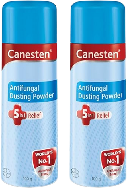 Canesten Dusting Antifungal Powder Relief from Skin Irritation Prickly Heat Redness Itching Fungal, 100g, 2개