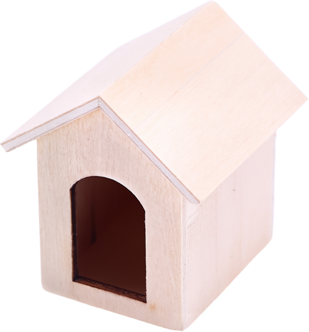 패밀리트리 미니어쳐 강아지 펫 하우스, 원목(중형), 1개