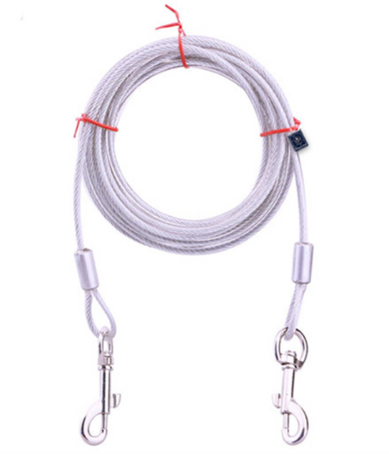 딩동펫 반려동물 더블헤드 와이어 목줄, 화이트, 1개