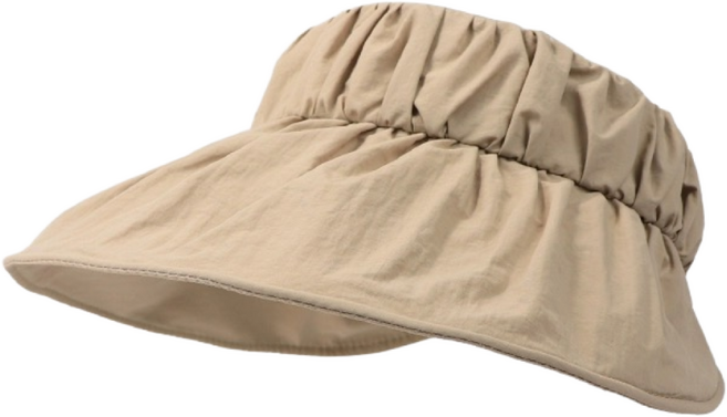 유유라키 가벼운 드라이핏 스트랩 돌돌이 프릴 썬캡