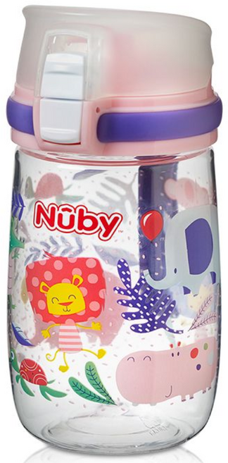 누비 정글 유아물병, 300ml, 1개, 파티핑크