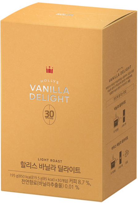 할리스커피 바닐라 딜라이트 커피믹스, 19.5g, 30개입, 1개