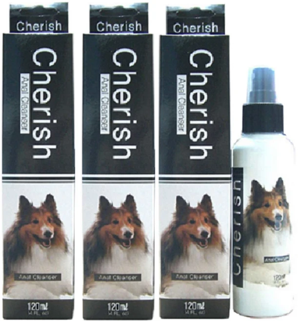 체리쉬 강아지 항문 세정제, 3개, 120ml - 쿠팡