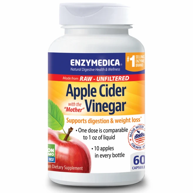 엔자이메디카 애플 사이다 비니거 캡슐, 60정, 1개 - 쿠팡
