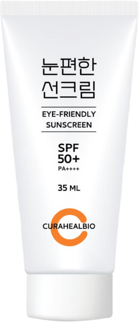 눈시림없는 눈편한 선크림 SPF50+ PA++++ 무백탁 저자극 눈편한썬크림 | 큐라힐바이오, 3개, 35ml