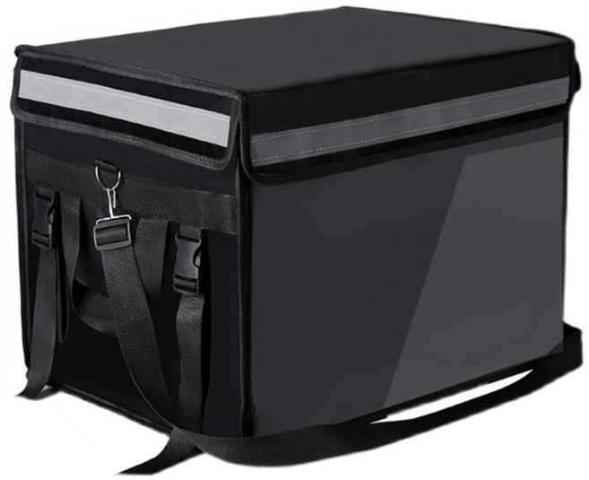 ROYAI ONE 대용량 보온보냉 배달가방 방수 고정형 오토바이 자전거 배달통 장착키트 포함, 블랙