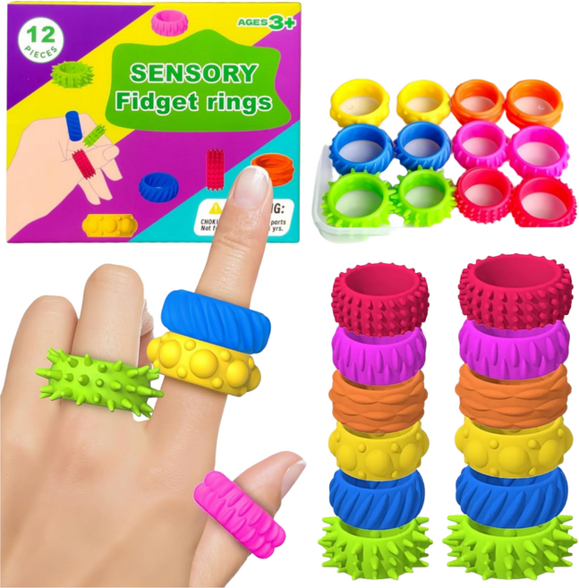 마크라쏭 실리콘 감각 반지 촉각 놀이 아동 피젯토이 집중력 강화 스트레스 불안해소 완화 kc, 실리콘감각반지, 1개