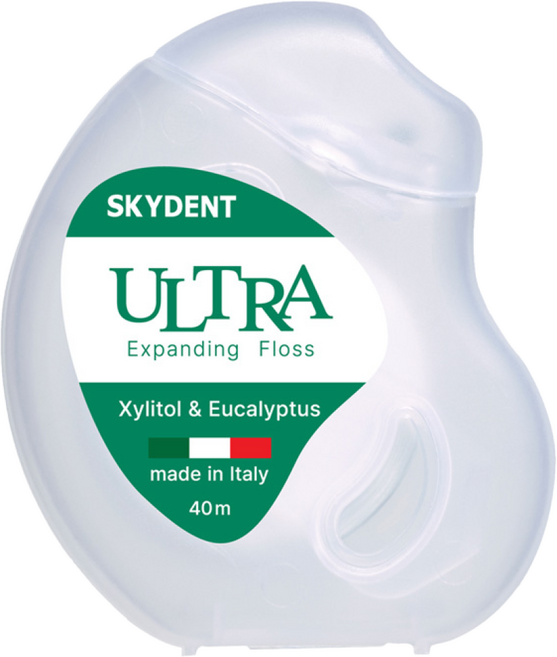 스카이덴트 뉴 울트라 치실 40m 자이리톨향코팅 최소량왁스 스폰지타입 입냄새제거, 1개, 1개입