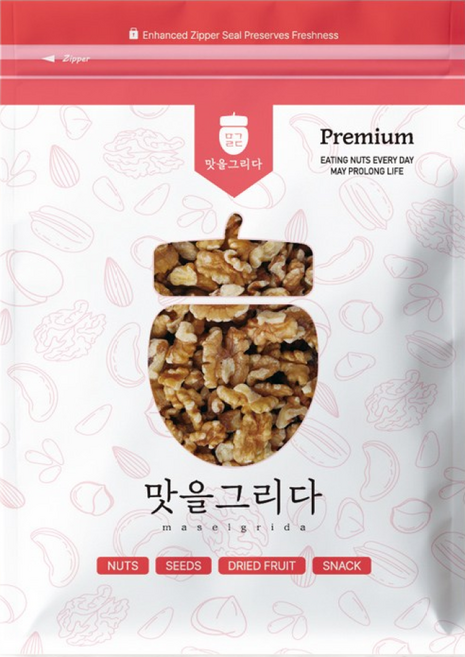 맛을그리다 캘리포니아 호두 1/4태 1kg 25년산 햇호두, 1개