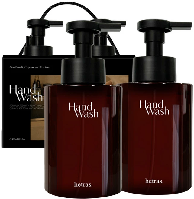 헤트라스 퍼퓸 버블 고보습 산양유 핸드워시 선물세트 플라워파크, 515ml, 2개 - 쿠팡