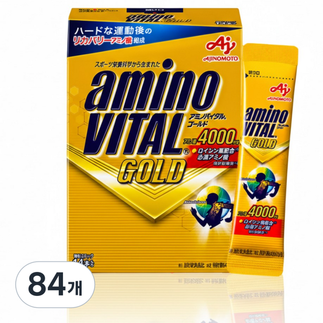 아미노바이탈 골드 4000mg 리커버리 BCAA 아미노산 스포츠 식품, 4.7g, 84개