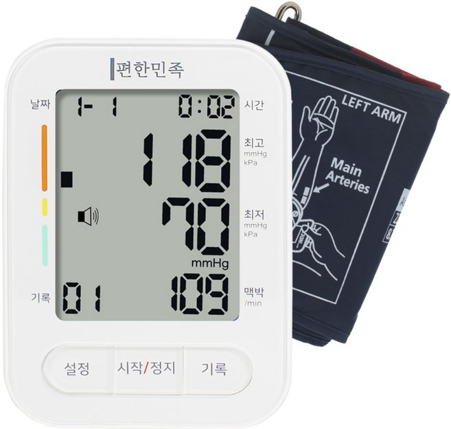 편한민족 자동 혈압측정기 전자 팔뚝형 가정용 혈압계 체크기 부정맥 BH-150, 1개, 혈압측정기 1대